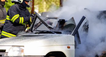 Fatal Car Accident Bucks County PA –  Vehicle in Flames after being struck by a Drunk Driver